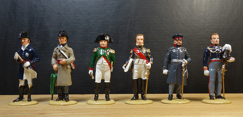 La bataille de Waterloo - 1803 - 1815. De gauche à droite : Le Duc de Wellington et son aide de camp,